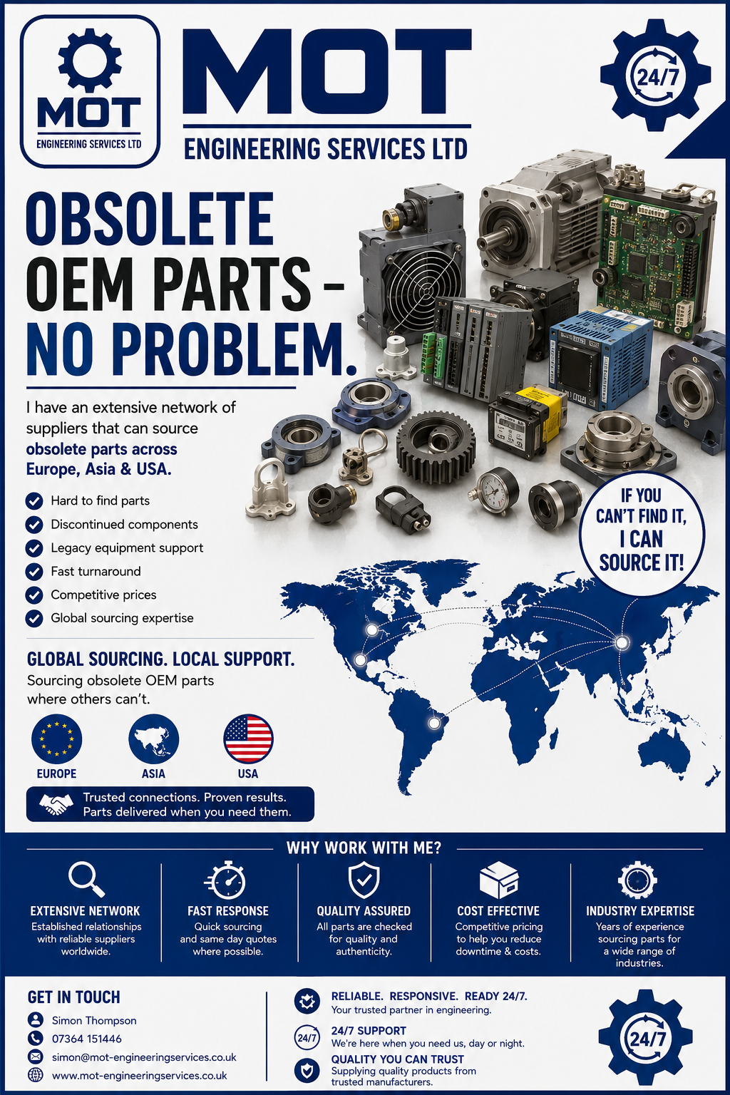 Obsolete OEM part sourcing